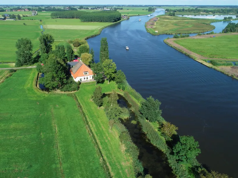 Vrijzicht en het omliggende land vanuit de lucht