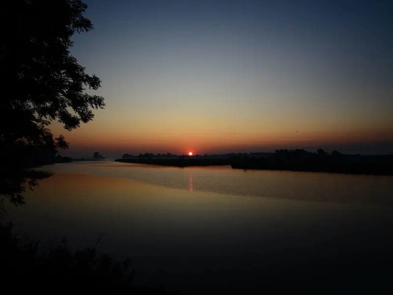 De zon boven het water bij Vrijzicht